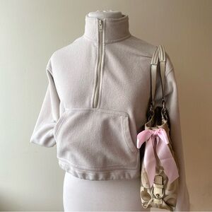 TNA Women's Cream Half-Zip Sweater
